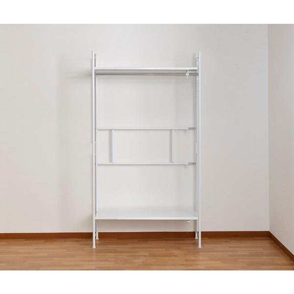 超頑丈フレキシブルラック ワイド SF-701W(WH) ホワイト 白 壁面収納 ハンガーラック 頑...
