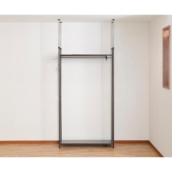 超頑丈ツッパリフレキシブルラック ワイド SF-702W（DBR) ダークブラウン 茶色 壁面収納 ...