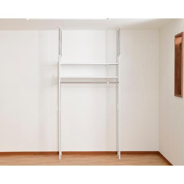 超頑丈ツッパリフレキシブルラック スーパーワイド SF-702SW(WH) ホワイト 白 壁面収納 ...
