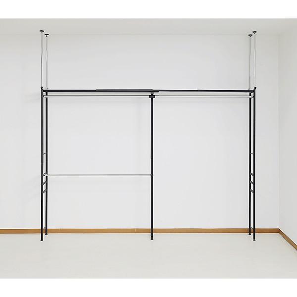 ツッパリクローゼットハンガーラック（奥行30cmロータイプ) スーパーワイド SK-80L SW(B...