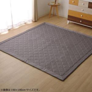 イケヒコ ラグ カーペット デニム調 ニットキルトラグ「アルバ2IT」 グレー 約145×175cm 長方形 コンパクトラグ カジュアル グレー 9810837  -お取り寄せ品-｜applied-net
