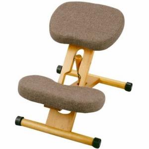 プロポーションチェア/姿勢矯正椅子 〔ブラウン〕 木製 座面高さ調整可