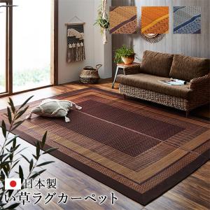 イケヒコ ラグ 国産 純国産 日本製 い草 モダン 抗菌防臭 自然素材 ワイン 約191×250cm モダン ワイン 8218680  -お取り寄せ品-｜applied-net