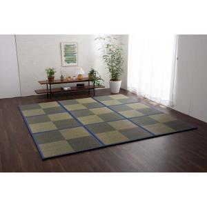 イケヒコ 置き畳 ユニット畳 「ニール」 ブルー 82×82×1.7cm(12枚1セット) 軽量タイプ シンプル ブルー 8629550  -お取り寄せ品-｜applied-net