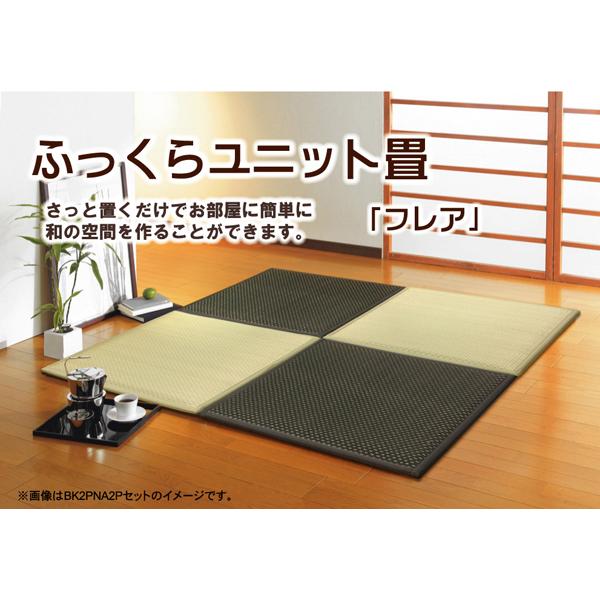 イケヒコ 置き畳 ユニット畳 「フレア」 ブラック 82×82×2.3cm(6枚1セット)(中材:低...