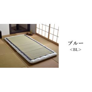 イケヒコ 純国産 い草のシーツ(寝ござ) 「白水」 ブルー シングル約88×180cm(熊本県八代産...