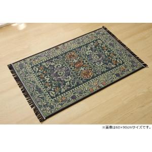 イケヒコ 玄関 マット 室内 おしゃれ 日本製 国産 い草 自然素材 エレガント ブルー 約70×120cm エレガント ブルー 8817970  -お取り寄せ品-｜applied-net