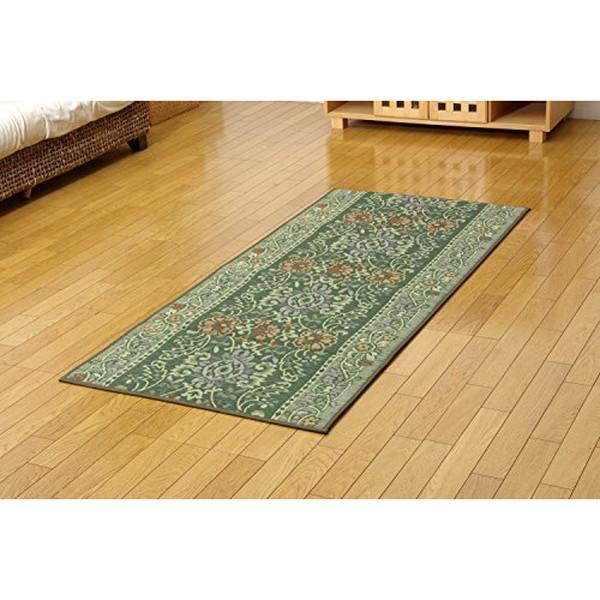 イケヒコ 純国産 い草廊下敷き マット 「Fビビアン」 グリーン 約80×240cm(裏:ウレタン)...