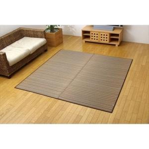 イケヒコ 純国産 い草ラグカーペット 「Ｆバリアス」 ブラウン 約191×191cm(裏:ウレタン) エスニック ブラウン 8226220  -お取り寄せ品-｜applied-net