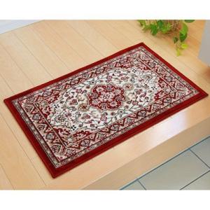 イケヒコ 玄関マット 洗える モケット織り 王朝柄 「メンデル」 ワイン 約60×90cm 滑りにくい加工 クラシック ワイン 2028060  -お取り寄せ品-｜applied-net