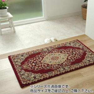 イケヒコ 玄関マット トルコ製 ウィルトン織り 約50×80cm 抗菌防臭 消臭機能 へたりにくい ワイン クラシック ワイン 2037939  -お取り寄せ品-｜applied-net