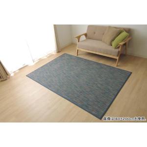 イケヒコ ラグ カーペット 無地 シンプル バンブー 竹 「DXフォース」 ネイビー 約140×200cm カジュアル ネイビー 5370650  -お取り寄せ品-｜applied-net