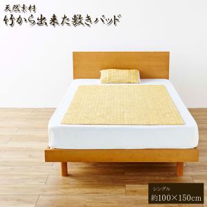 イケヒコ 天然素材 「竹から出来た敷パッド」 100×150cm シングル用 シンプル 5375840  -お取り寄せ品-｜applied-net