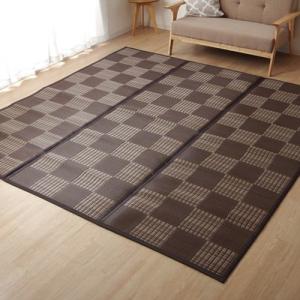 イケヒコ ラグ PPカーペット 「Fウィード」 ブラウン 江戸間6畳(約261×352cm) モダン ブラウン 2126306  -お取り寄せ品-｜applied-net