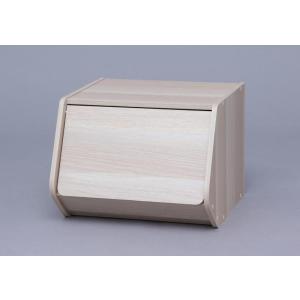 アイリスオーヤマ スタックボックス 扉付き STB-400D ナチュラル 0501-4967576178990-ds -お取り寄せ品-｜applied-net