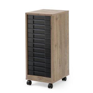 アイリスオーヤマ 木製フロアケース MFE-7130 アッシュブラウン／クリアブラック