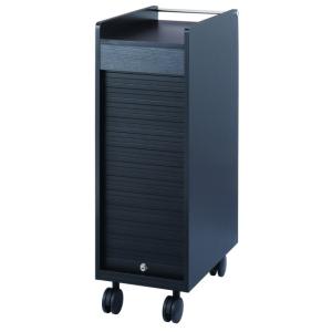 西村製作所 ワームスシャッター付きワゴン　C-345　黒木目　｜applied-net
