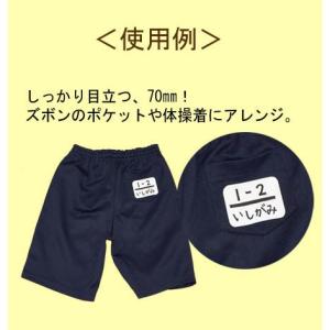 ネームテープ 幅70mm ・ にじみ防止加工生...の詳細画像1