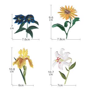 フラワー刺繍ワッペン C ・ 植物 花 バラ ...の詳細画像5