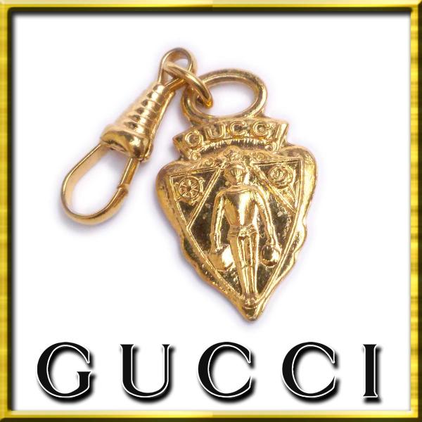 【美品】グッチ GUCCI オールドグッチ ヴィンテージ クレスト チャームペンダントトップ ゴール...