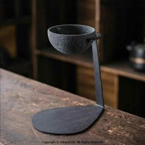茶こし 穴なし 極細メッシュフィルター 鉄製スタンド 陶器製 グレー セット ティーインフューザー シンプル モダンデザイン ビジネス オフィス 自宅用 おしゃれ｜AY Store