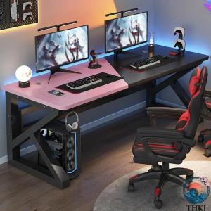 ゲーミングデスク 2人用 パソコンテーブル 炭...の詳細画像2