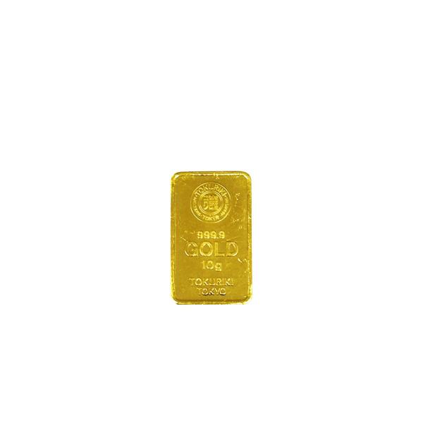 【中古AB/使用感小】インゴット 純金 インゴット 24金 10g 徳力本店 流通品 K24 延べ棒...