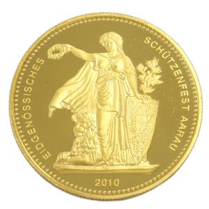 中古A/美品 スイス 現代射撃祭記念 純金 コイン 500フラン金貨 2010年 アーラウ 24金 K24 硬貨 貨幣   20417075｜aprewith