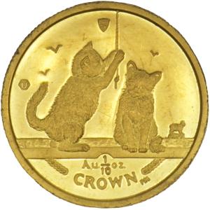 マン島　キャットコイン　１０分の1オンス 1992IMGDCAT1D10OZ
