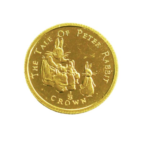 中古B/標準 貨幣 ピーターラビット 金貨 コイン 純金 1/25オンス 1/25oz 約1.2g ...