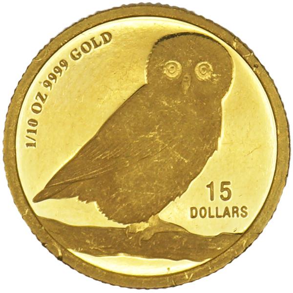 中古B/標準 貨幣 フクロウ金貨 コイン 2018年 1/10オンス 1/10oz 約3.1g イギ...