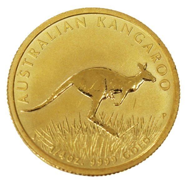 中古B/標準 貨幣 カンガルー 金貨 純金 1/4オンス 1/4oz 約7.7g 2008年 オース...