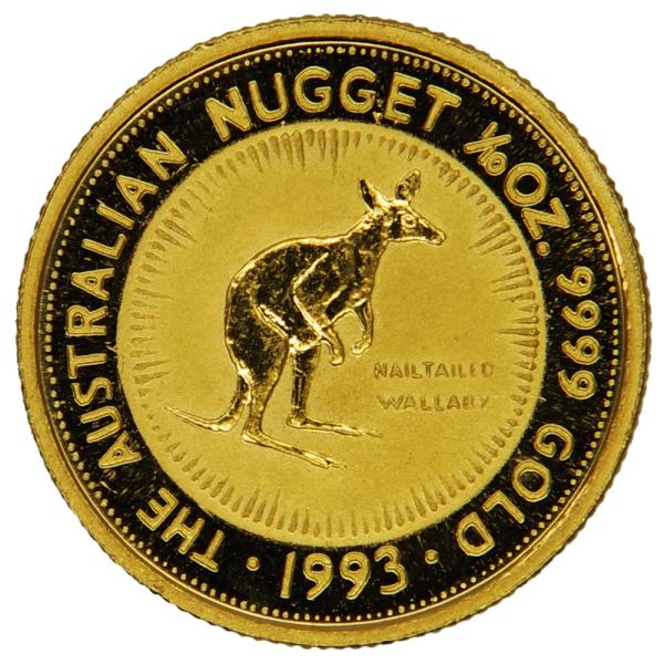 中古B/標準 貨幣 カンガルー 金貨 純金 1/10オンス 1/10oz 約3.1g 1993年 オ...
