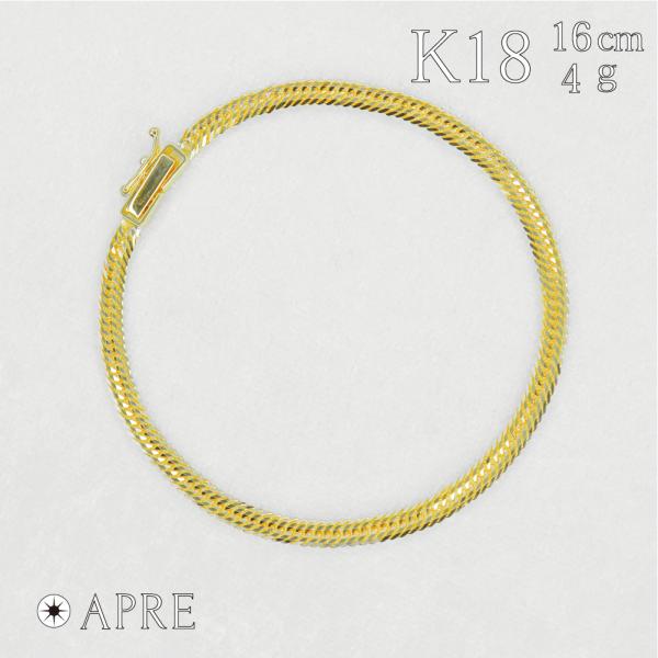 喜平 ブレスレット トリプル12面 16cm 4g キヘイ 12面トリプル  十二面 18金 750...