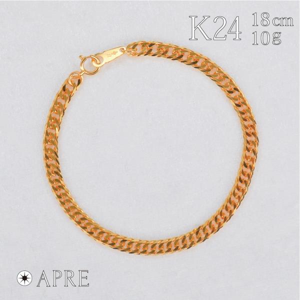 純金 喜平 ブレスレット 24金 W6面 18cm 10g 造幣局検定マーク K24 キヘイ ダブル...