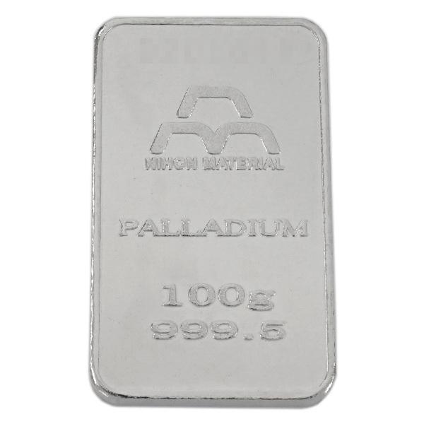 中古A/美品  パラジウム インゴット 100g 日本マテリアル バー 流通品 延べ棒