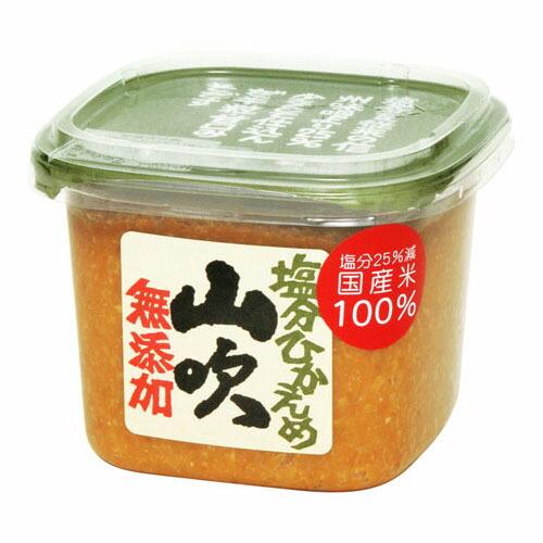 信州味噌 山吹 無添加 塩分ひかえめ カップ 500g ×6 メーカー直送