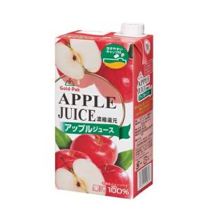 ゴールドパック アップルジュースE× 紙 1L ×6 メーカー直送｜aprice