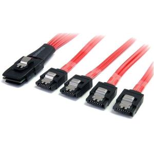StarTech SAS8087S450 SAS SFF-8087−4x ラッチ付きSATAケーブル 50cm メーカー直送
