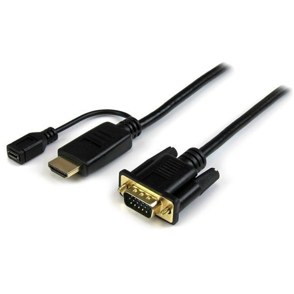 StarTech HD2VGAMM6 HDMI - VGAアクティブ変換ケーブルアダプタ1.8m19...