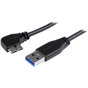 StarTech USB3AU50CMLS マイクロUSBスリムケーブル 3.0対応 0.5m(オス/オスL型左向き) メーカー直送｜aprice