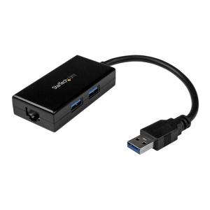 StarTech USB31000S2H USB 3.0 - ギガビットイーサネット有線LANアダプタ (USBハブ(2ポート)内蔵 10/100/1000Mbps対応NIC)｜aprice