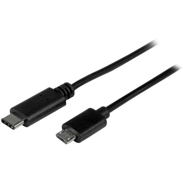 StarTech USB2CUB1M USB 2.0ケーブル (Micro-B-Type-C オス)...