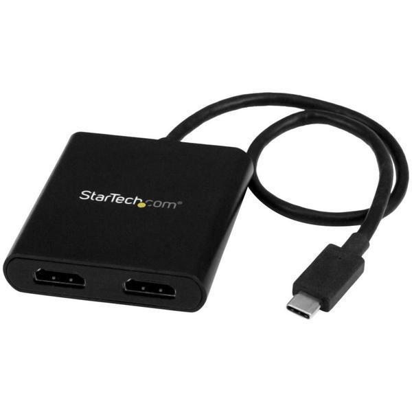 StarTech MSTCDP122HD ブラック USB-C - HDMIマルチモニターアダプタ ...