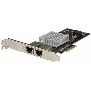 StarTech ST10GPEXNDPI ブラック 2ポート10GBase-T増設PCIeイーサネットLANカード NBASE-T対応 5スピード:10G/5G/2.5G/1G/100Mbps対応NICカード｜aprice