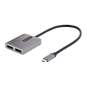 StarTech MST14CD122DP USB-C-2x DisplayPort 1.4 変換アダプター (デュアルモニター/5K60Hz/HDR/USB4/TB4/TB3 対応/30cm一体型ケーブル/Windowsのみ/MSTハブ)｜aprice