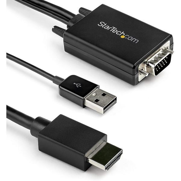 StarTech VGA2HDMM2M ブラック VGA - HDMI 変換アダプタケーブル 2m ...