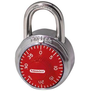 Master Lock 1504JAD レッド ダイヤル式南京錠