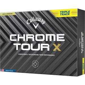 日本正規品 キャロウェイ CHROME TOUR X(クロムツアーエックス) ボール 2024年モデル トリプルトラック イエロー 1ダース(12個入り)