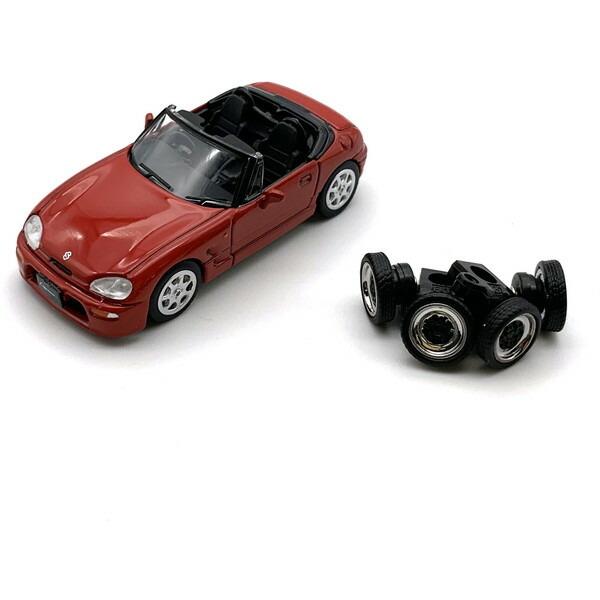 ビーエムクリエイションズ スズキ カプチーノ 98 レッド RHD 1/64 ミニカー キッズ こど...